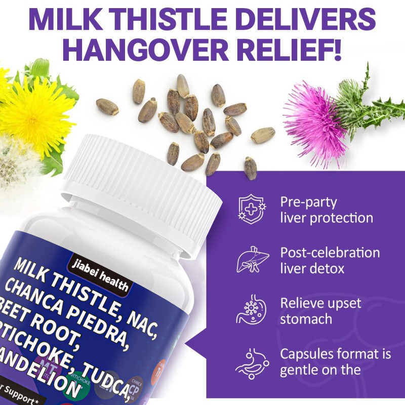 OEM Factory Direct Sales Private Label Natural Milk Thistle Liver Capsules for Adults Not for Pregnant Women