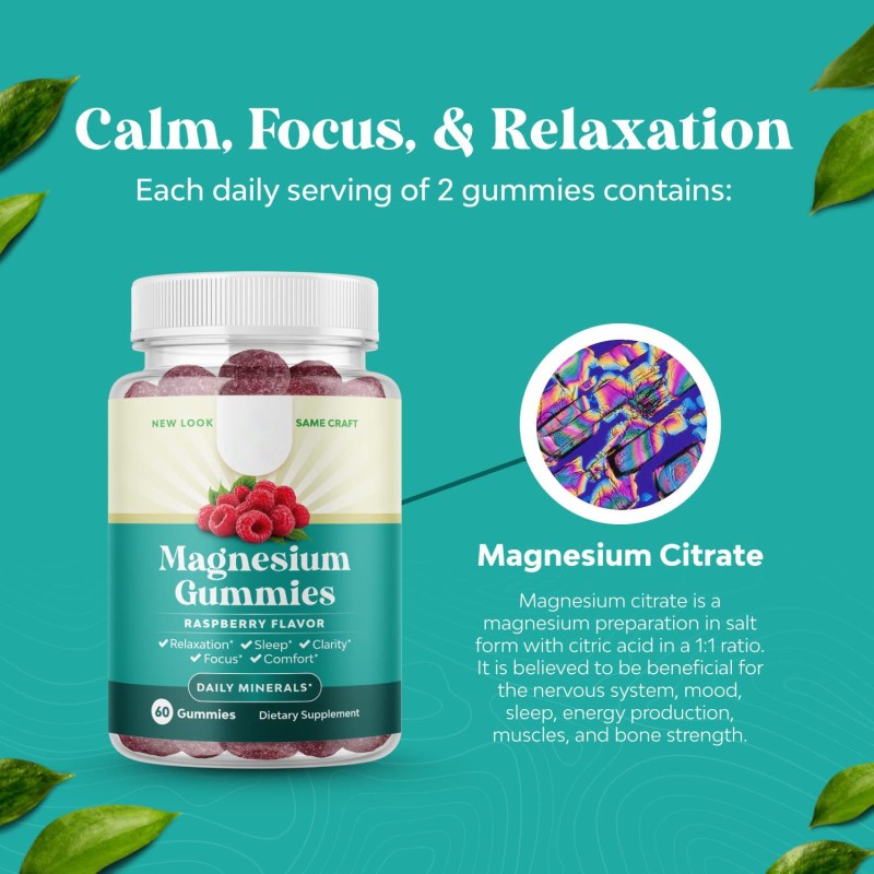 Sleeping Bear Gummies Threonate Cramp Relaxation OEM Magnesium Glycinate Gummy Vitamin Capsules Beauty Product for Adults