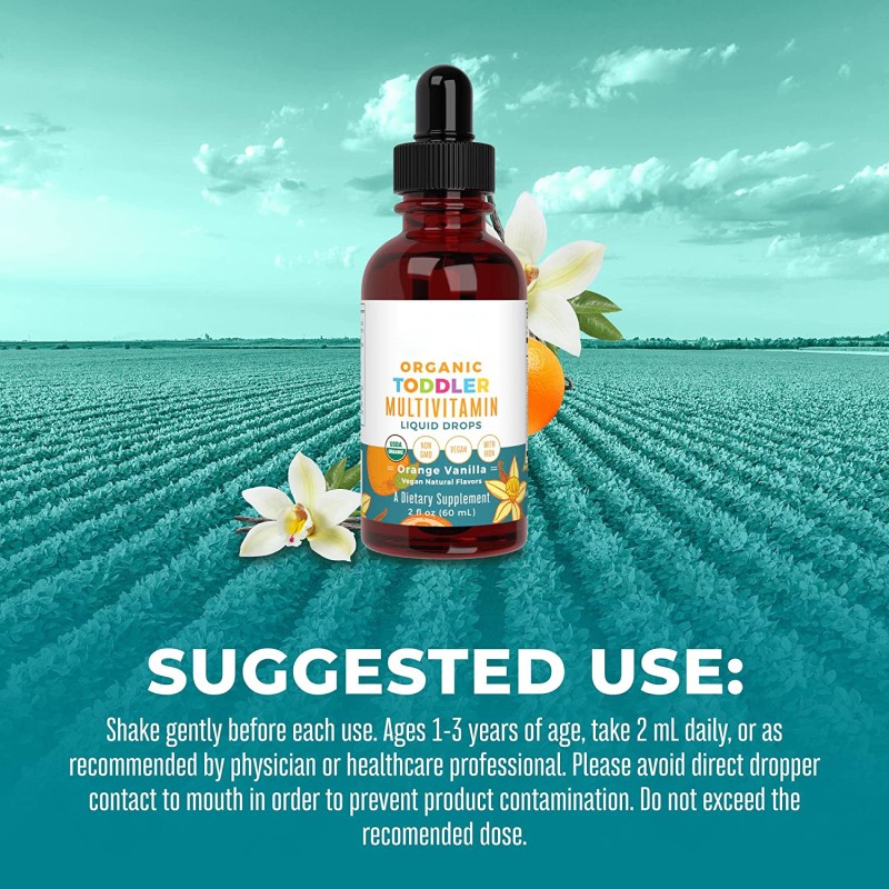 OEM Customizable Organic Multivitamin Drops Private Label Health Supplement for Adults and Toddlers Oral Liquid Dosage