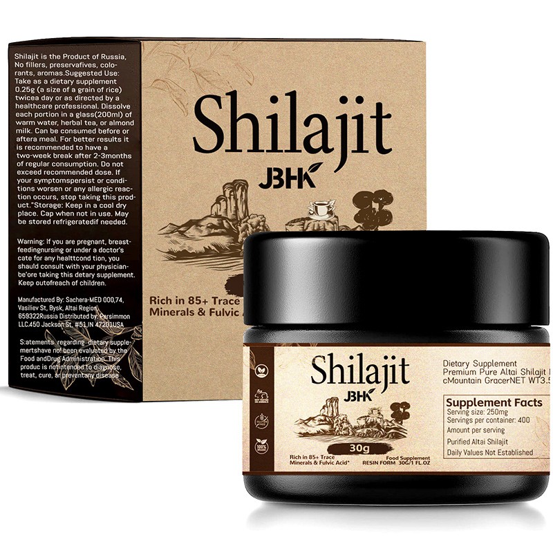 Customized 50g/30g Pure Himalayan Organic Shilajit Resin Rich Trace Minerals Supplement for Immunity System Vitamin Active Can