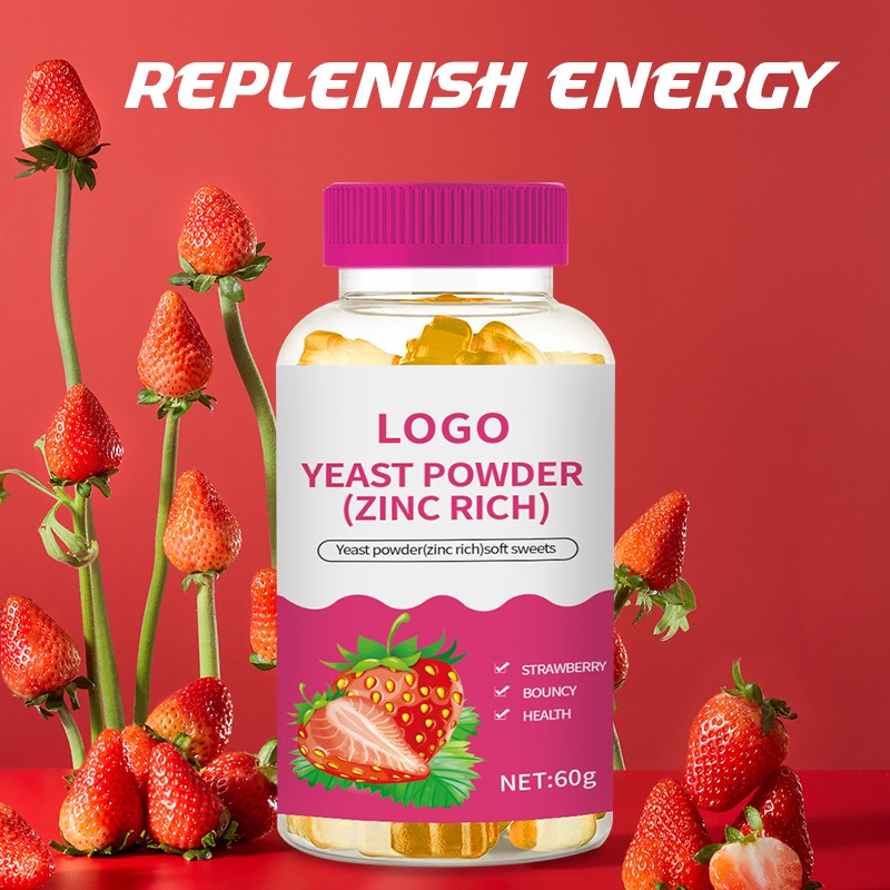 OEM/ODM Strawberry Flavored Gummy Vitamins Rich in Zinc and Trace Elements Power Adult Friendly Yeast