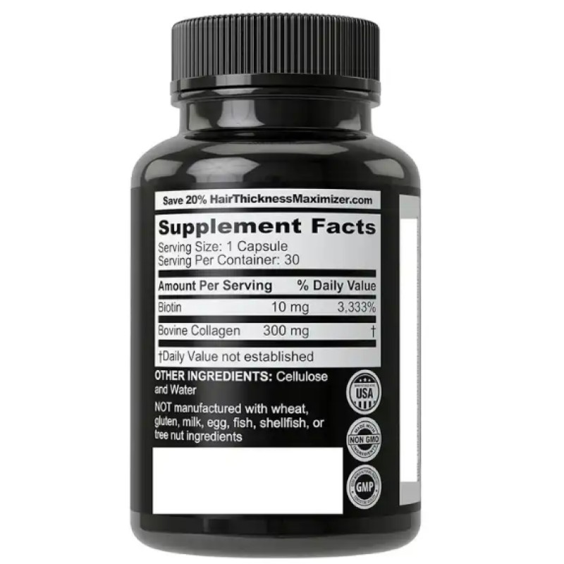 2022 Own-Brand Biotin Capsules for Hair Nail Skin Growth Vitamin Collagen Keratin Supplement Pills for Adults Children 32/60