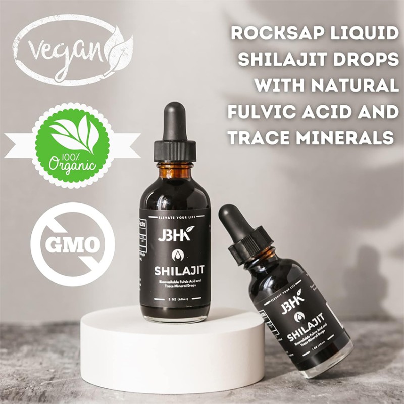 Private Label Himalayan Shilajit Supplements Natural Resin Drops with Fulvic Acid Magnesium Zinc for Adults Not for Children