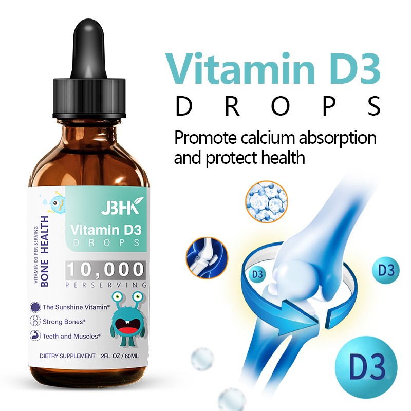 Private Label Custom Logo Collagen Capsules Skin Whitening Drops Vitamin D3 + K2 Beauty Products for Adults & Pregnant Women