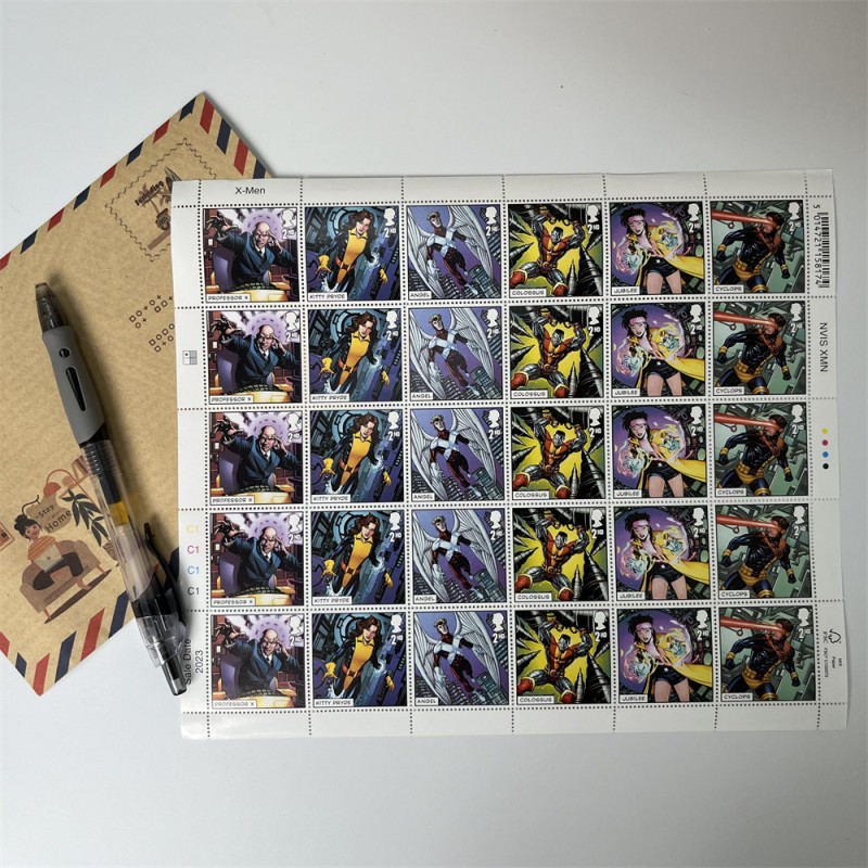 Stamp Stickers Manufacturer - Unique Fruit Theme 1st Class 10pcs Strawberry Eggplant