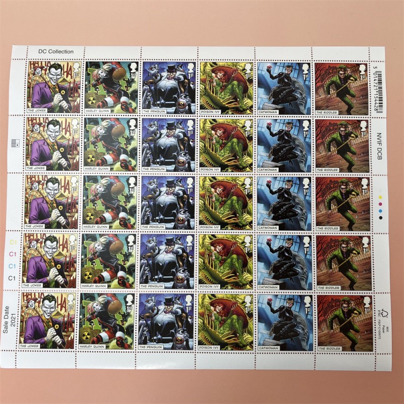 Stamp Stickers Manufacturer - Unique Fruit Theme 1st Class 10pcs Strawberry Eggplant
