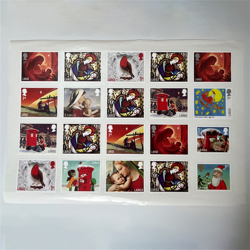 Stamp Stickers Manufacturer - Unique Fruit Theme 1st Class 10pcs Strawberry Eggplant