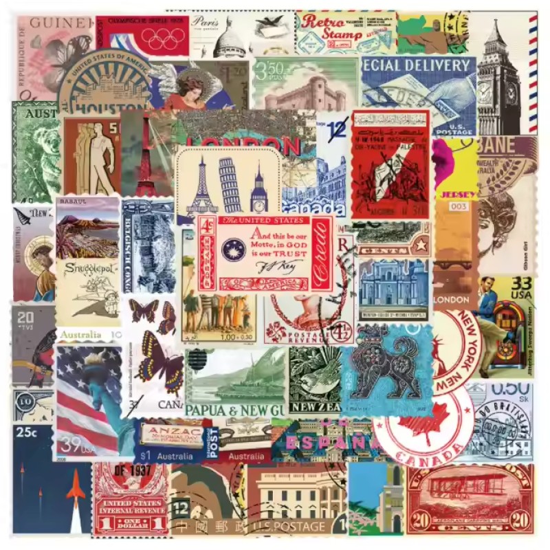 Postage Stamps Manufacturer - Customized Wholesale Oversea Forever Vintage Stamps Sticker