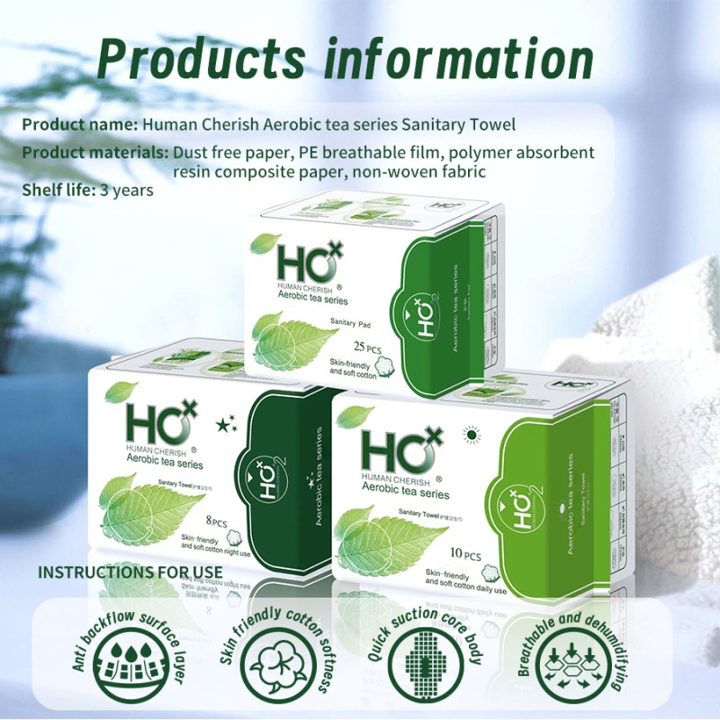 Sanitary Napkins Manufacturer - 4Pcs 1Pack 24Packs 420mm Size Night Use Oxygen Tea