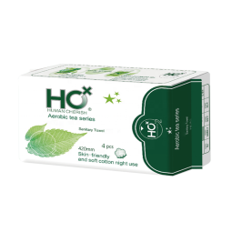 Sanitary Napkins Manufacturer - 4Pcs 1Pack 24Packs 420mm Size Night Use Oxygen Tea