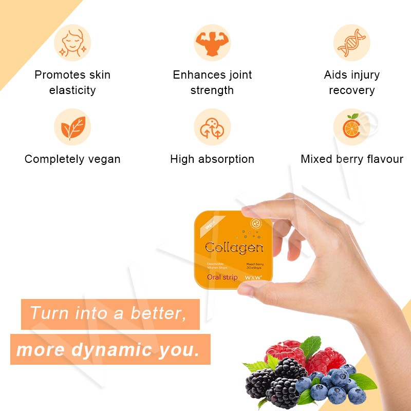 Collagen Oral Strip Factory - Private Labels Brighten Whitening Hair Skin