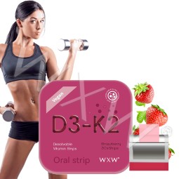 Vitamin D3 K2 Strips Manufacturer - Factory Direct Bone Strength Strawberry Flavor