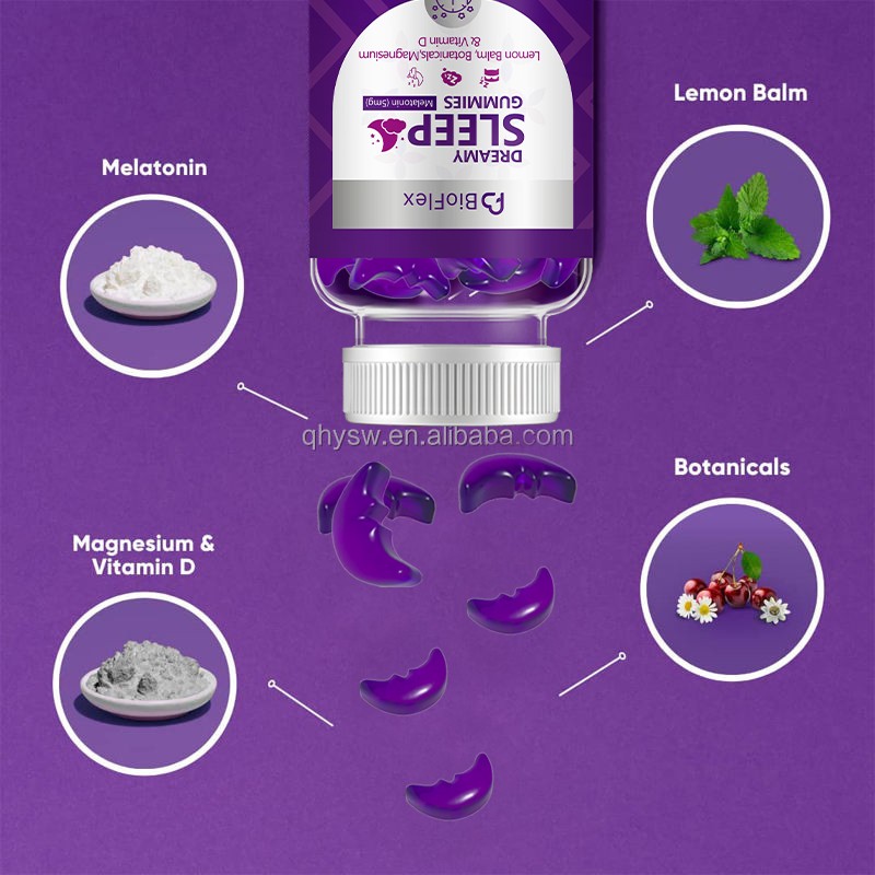 Sleep Gummies Manufacturer - Custom Private Label Halal Natural Vegan Melatonin Gummies Mind Calm