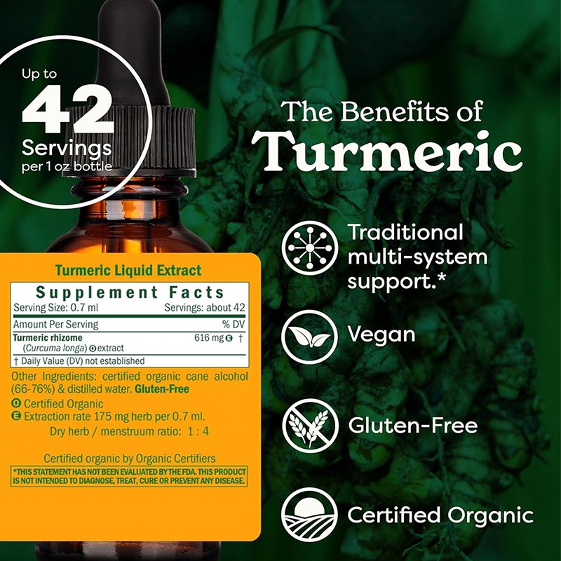Turmeric Drops Manufacturer - OEM Private Label Certified Organic Turmeric Curcumin Extract Liquid