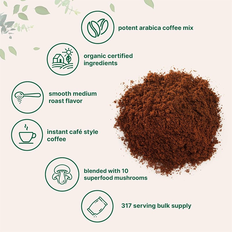 Mushroom Coffee Manufacturer - HALAL Organic 10 in 1 Superfood Blend Instant Powder Pouch