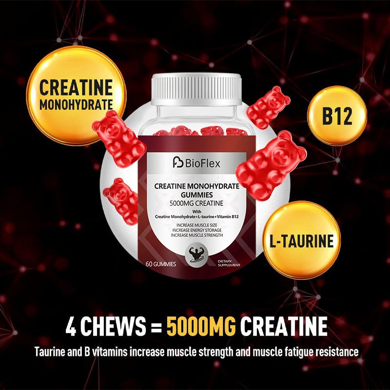 Pre Workout Gummies Manufacturer - OEM Private Label Strawberry Flavor Energy Boost 5000mg