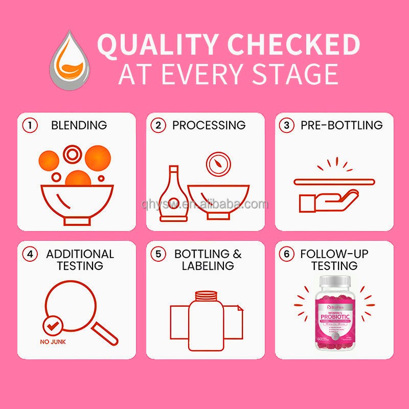 Probiotic Gummies Manufacturer - Customizable Sugar Free Vegan Women 50 Billion CFU 10 Strains