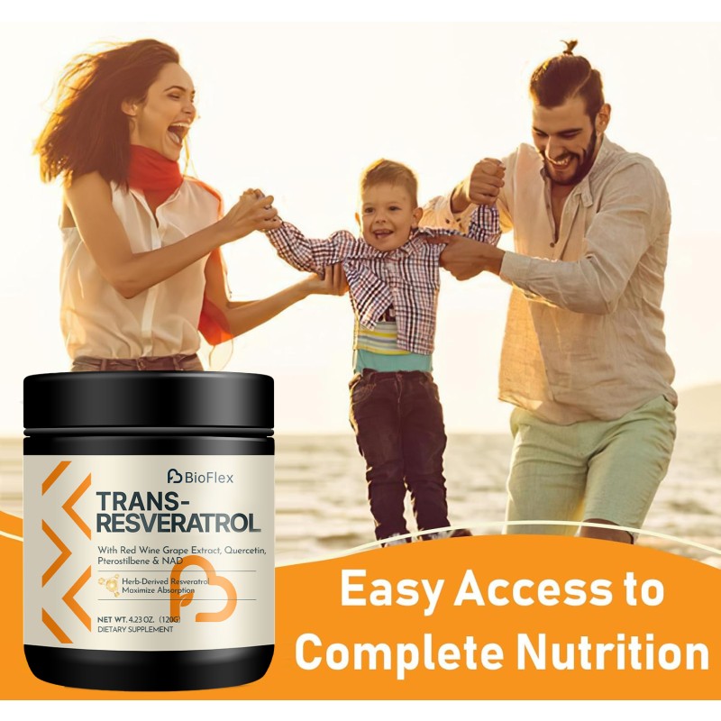 Resveratrol Powder Manufacturer - BioFlex Custom Formula Vegan Maximize Absorption Herb-Derived