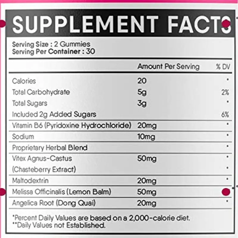 PMS Gummies Manufacturer - Wholesale OEM Private Label Proprietary Herbal Blend Vitamin B6