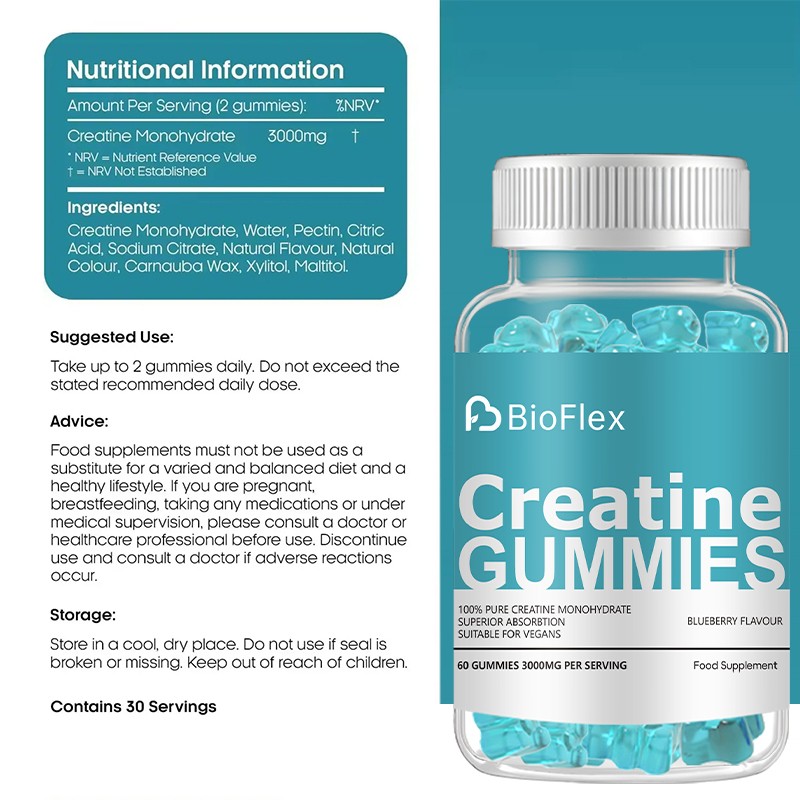 Creatine Gummies Manufacturer - Wholesale OEM Private Label Pre Workout Energy Boost 3000mg
