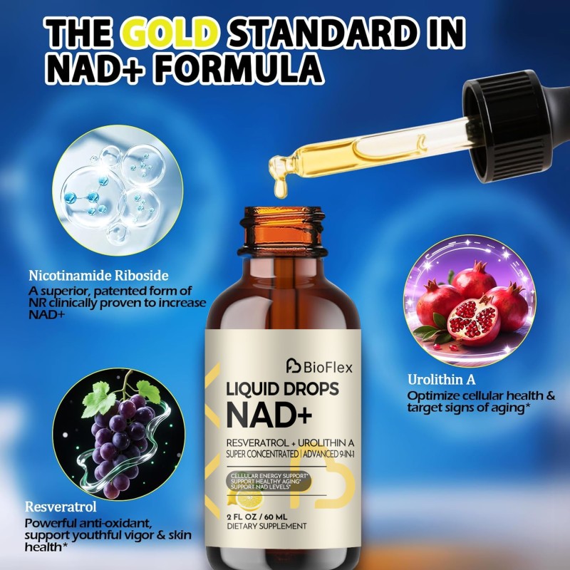 NAD Drops Manufacturer - BioFlex Wholesale OEM Natural Flavor Liposomal NAD+ Resveratrol Drops