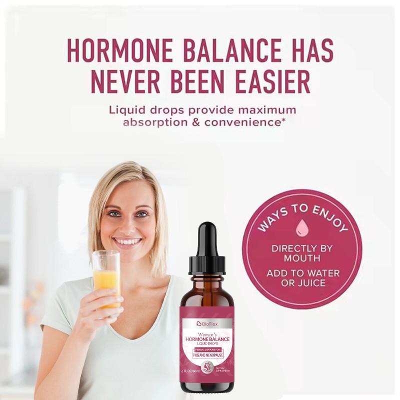 Hormone Drops Manufacturer - BioFlex Custom Ingredient 60ml Female Balance PMS Menopause Supplement