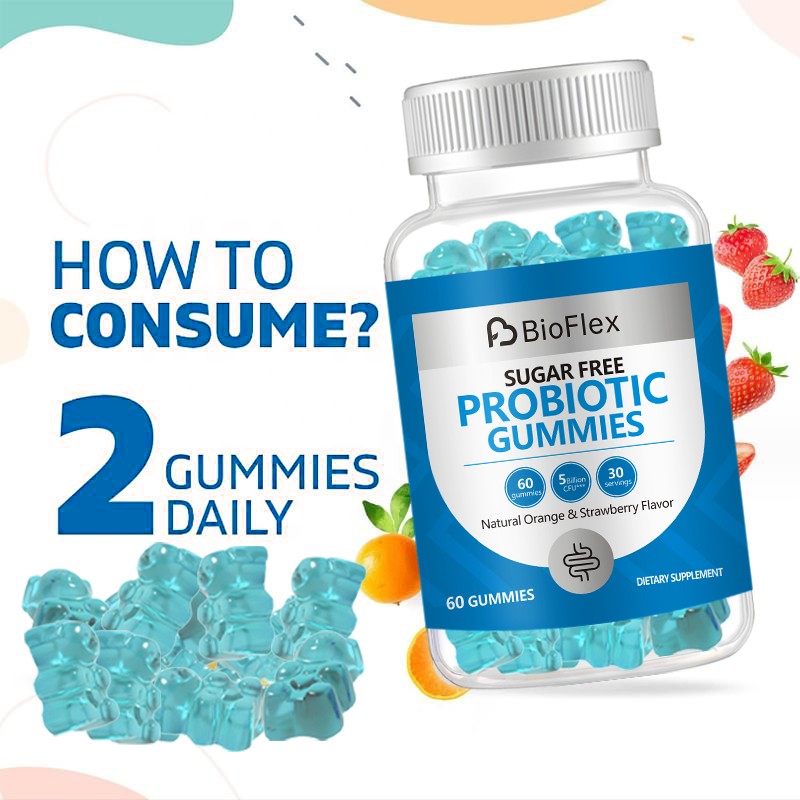 Probiotic Gummies Manufacturer - OEM Private Label Natural Orange Strawberry Sugar-Free 5 Billion