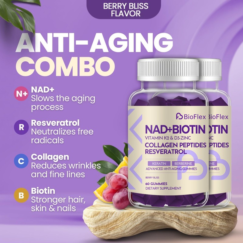 Anti-Aging Gummies Manufacturer - China Manufacturer OEM Sugar Free 9 in 1 Nicotinamide NAD