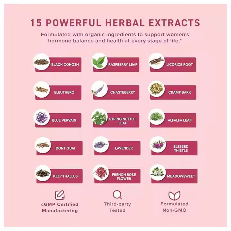 Hormone Drops Manufacturer - BioFlex Custom Ingredient 60ml Female Balance PMS Menopause Supplement