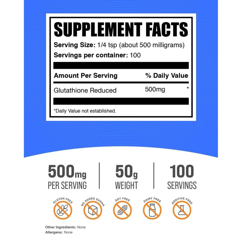 Glutathione Powder Manufacturer - BioFlex Vegan Pure Reduced Glutathione Skin Hydration Whitening