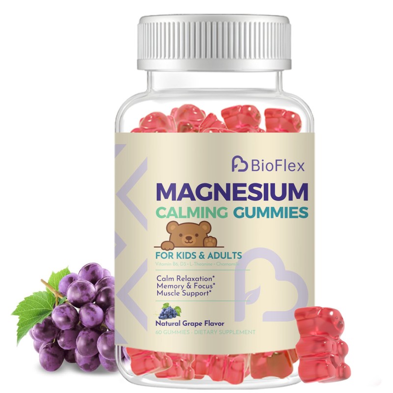 Kids Sleep Gummies Manufacturer - OEM Private Label Natural Grasp Flavor Melatonin-free B6 D3