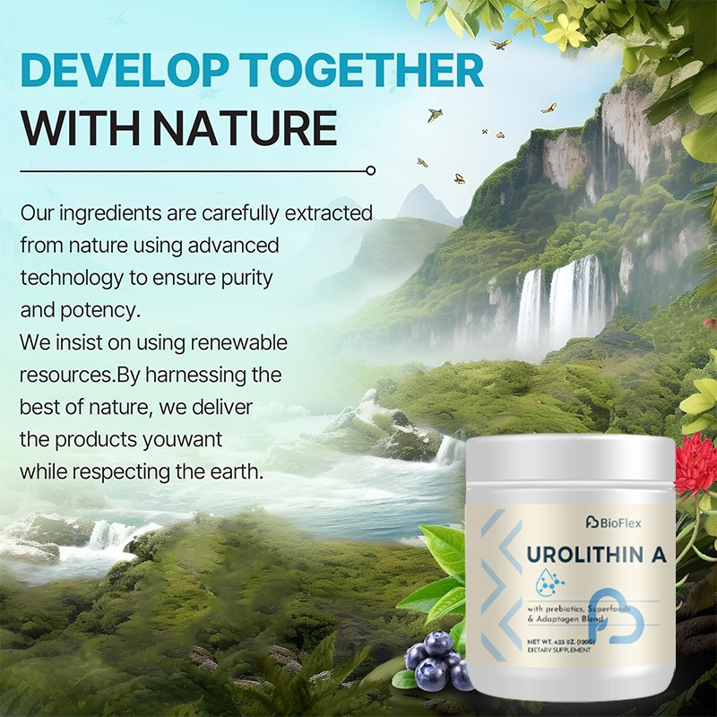 Urolithin Powder Manufacturer - BioFlex Custom Formula Natural 2000mg Urolithin a Powder Supplement