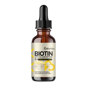 Hair Drops Manufacturer - OEM Logo Biotin Hair Growth Collagen Liquid 60000mcg Glowing Skin