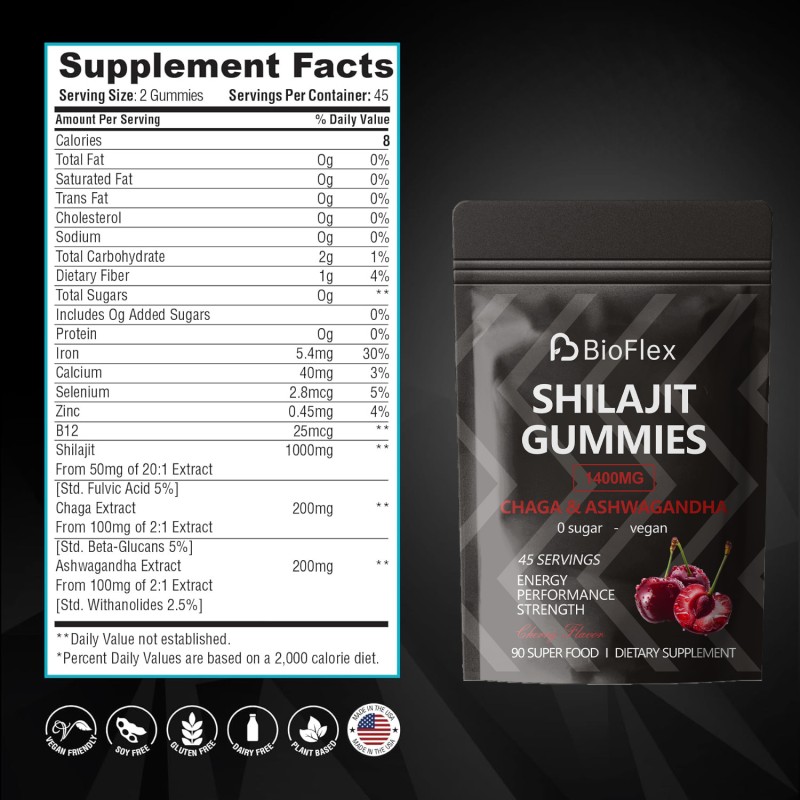 Shilajit Gummies Manufacturer - Wholesale OEM Private Label Natural 100% Pure 1400mg Himalayan