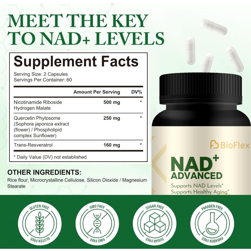 NAD Capsules Manufacturer - Wholesale OEM Private Label Vegan Liposomal NAD 900mg Complex