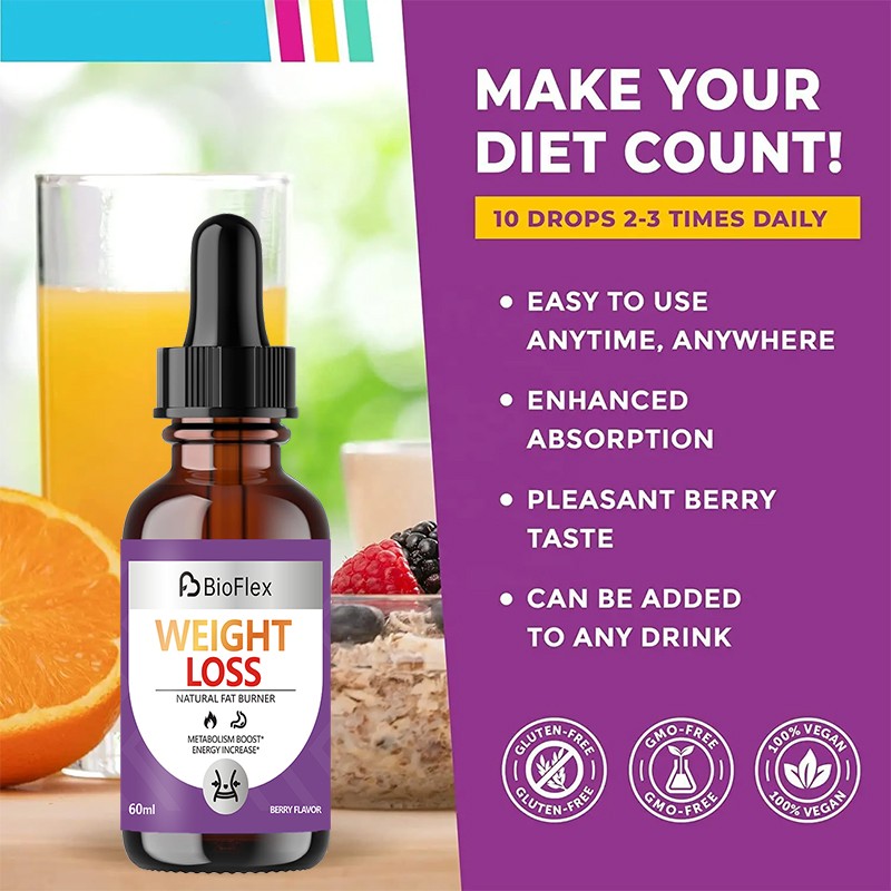 Fat Burner Drops Manufacturer - OEM Natural Slim Fast Liquid Drop 60ml Green Tea Leaf Extract