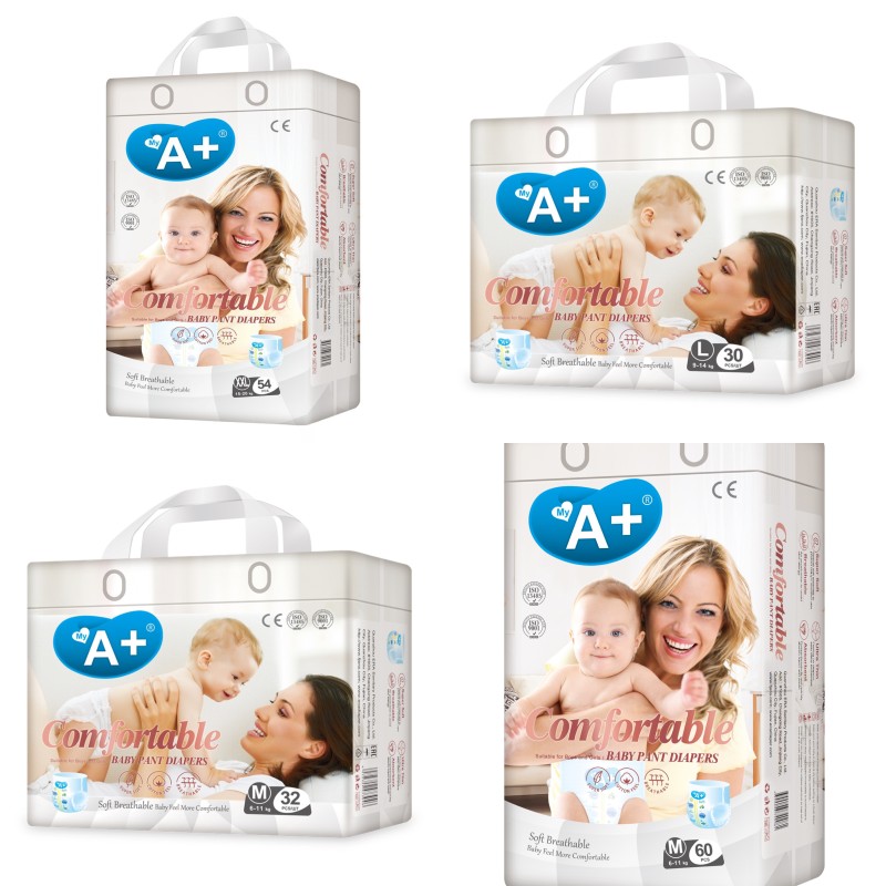 Baby Diapers Manufacturer - A+ Brand Free Sample OEM Private Label Disposable Cotton Pants