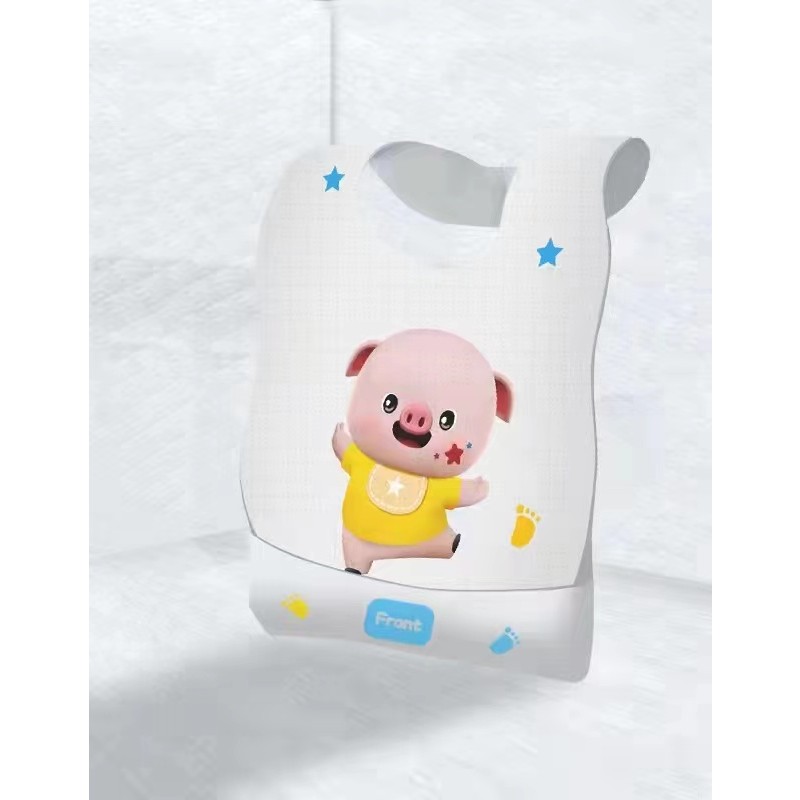 Baby Bibs Manufacturer - Baby Feeding Non-Woven Custom Printed Waterproof Eating Out