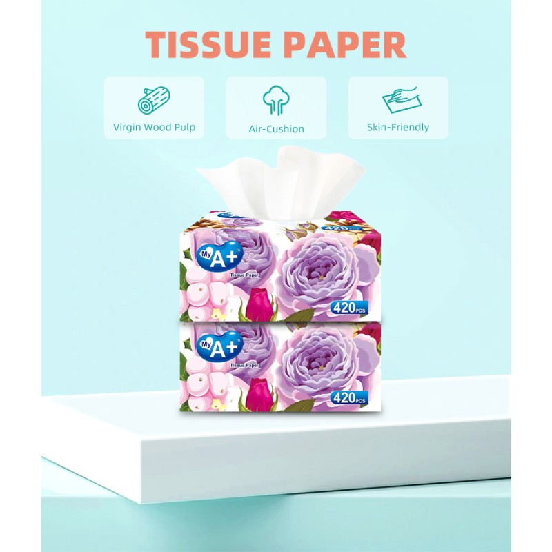 Facial Tissue Manufacturer - Super Soft Thick Customized Packaging 2ply 3ply 4ply 5ply