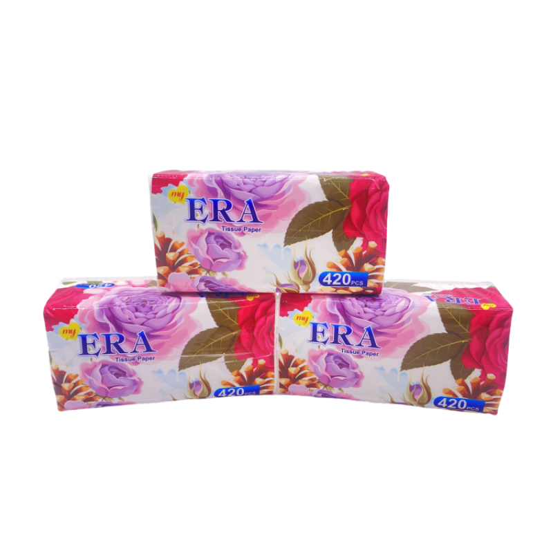 Facial Tissue Manufacturer - ERA Customized Soft Face Cleaning Printing 4ply Wholesale Price