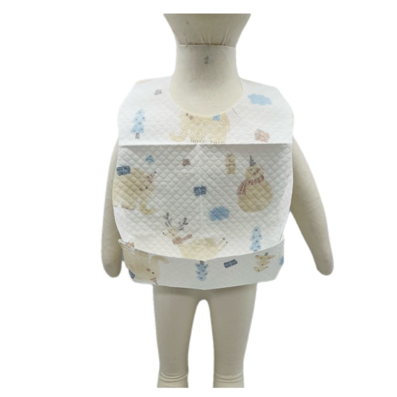 Baby Bibs Manufacturer - Cartoon Printing Disposable Soft 10pcs/bag Non Woven Good
