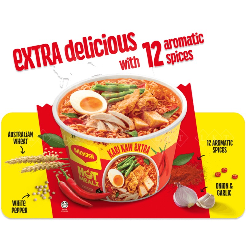 Instant Noodles Manufacturer - Nestle Maggi Syiok KariKaw Bowl 90G Spicy Malaysian Flavor