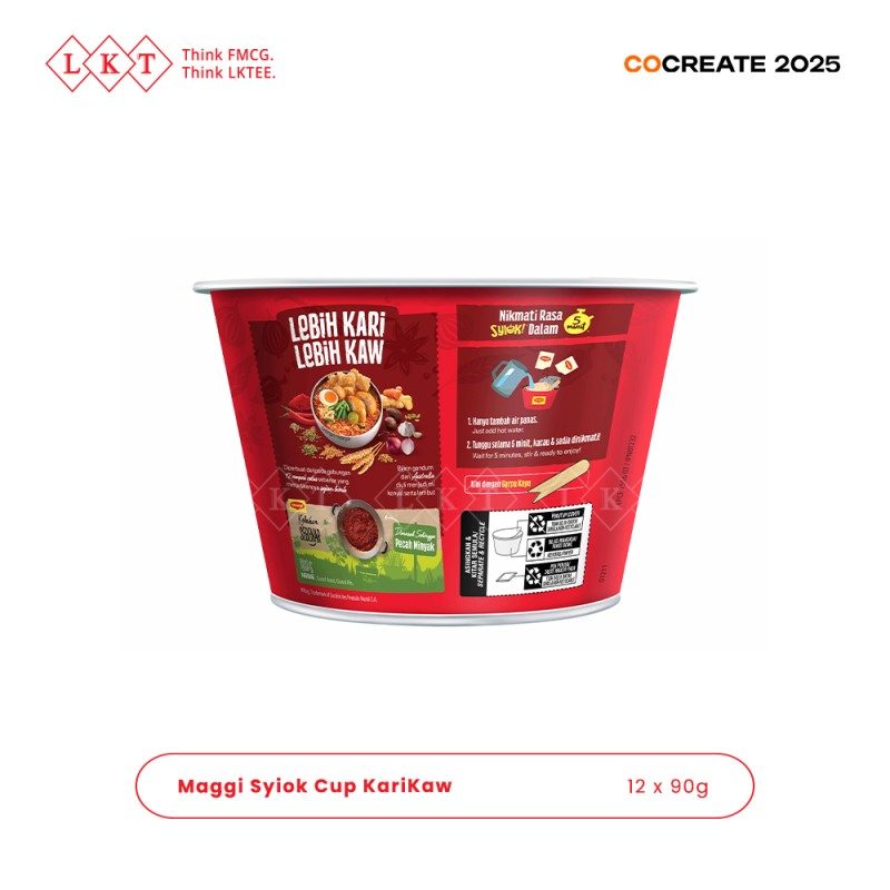 Instant Noodles Manufacturer - Nestle Maggi Syiok KariKaw Bowl 90G Spicy Malaysian Flavor