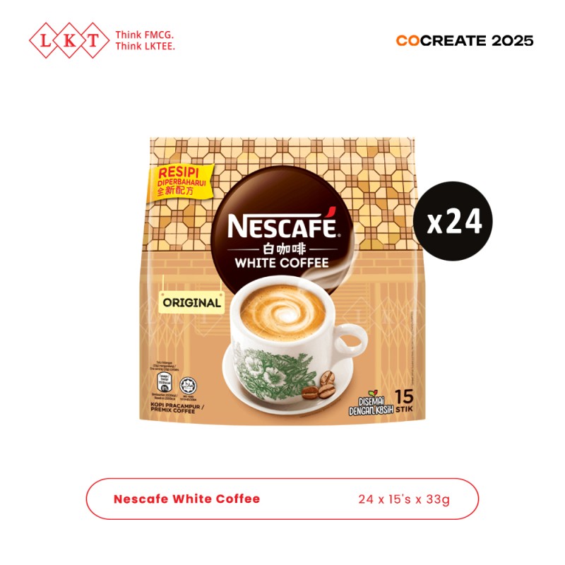 Instant Coffee Manufacturer - Nescafe White Sachets 33G 15'S Nestle Halal Malaysia Beverage