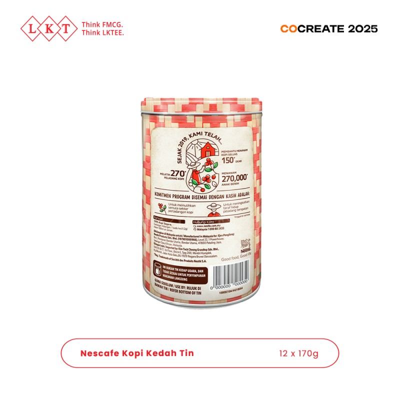 Instant Coffee Manufacturer - Nescafe Kopi Kedah 170G Tin Nestle Halal Malaysia Beverage