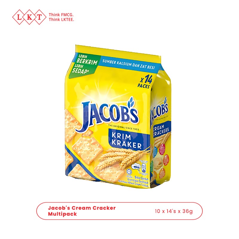 Crackers Manufacturer - Jacob's Cream Cracker Multipack 504G Dietary Fiber Healthy Halal