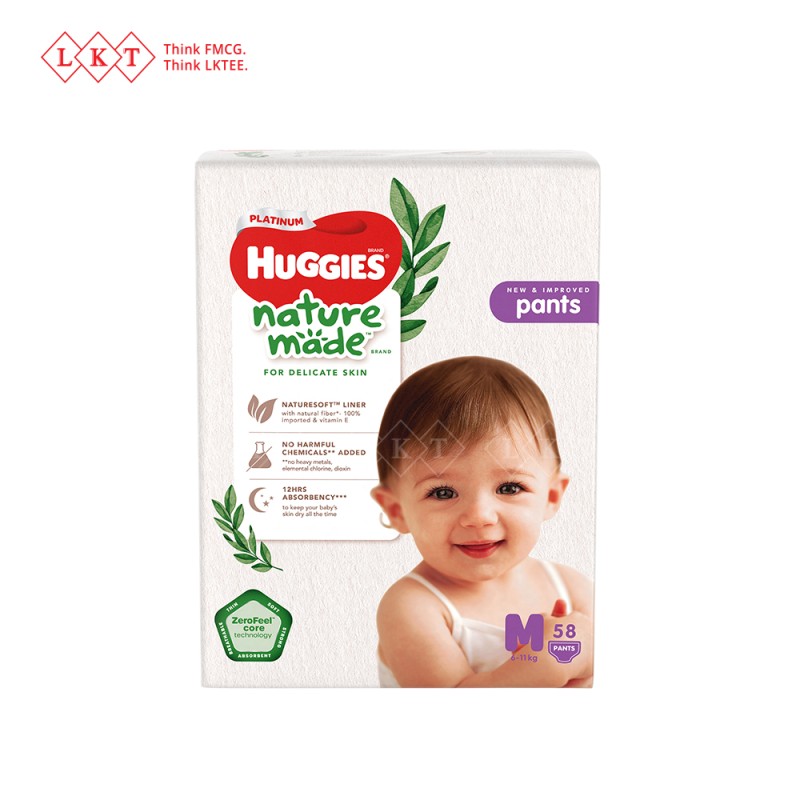 Baby Diapers Manufacturer - Huggies NatureMade Pull-up Pants XL 38S Malaysia Direct Wholesale