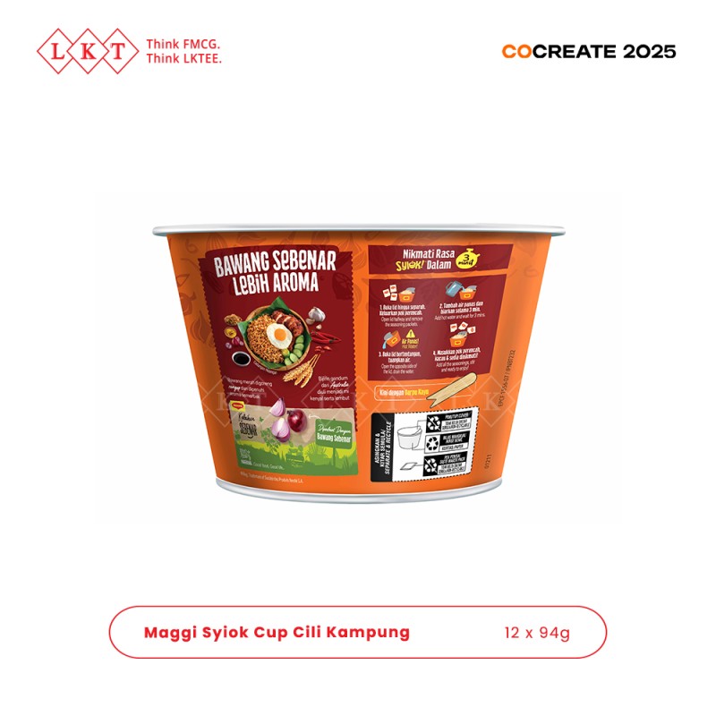 Instant Noodles Manufacturer - Nestle Maggi Syiok Cili Kampung Bowl 94g Spicy Malaysian
