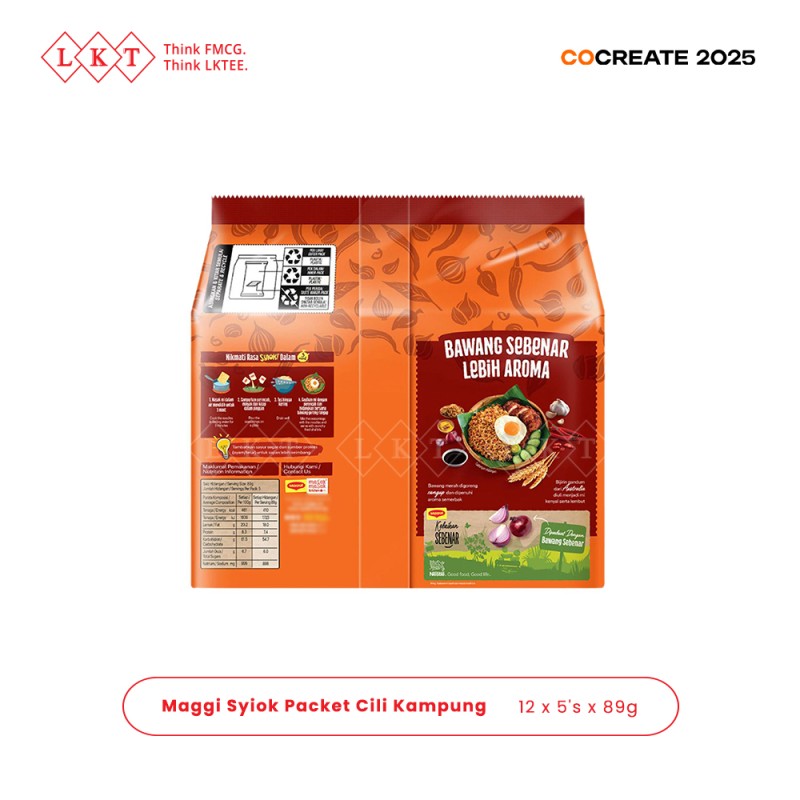 Instant Noodles Manufacturer - Nestle Maggi Syiok Cili Kampung 89G Spicy Malaysian Flavor