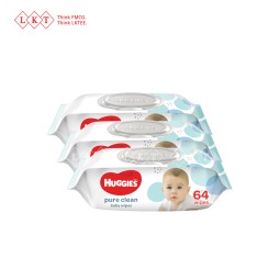 Baby Wipes Manufacturer - Huggies Pure Clean 64S X 3 Baby Wet Wipes Malaysia Direct Factory